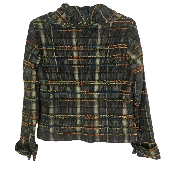 ALEXANDER MCQUEEN 1995 GREEN JACKET MULTICOLOUR STRINGS VINTAGE MADE IN ITALY 40 - Picture 4 of 17
